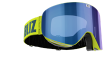 Flow Goggles - Lime green with blue multi lens